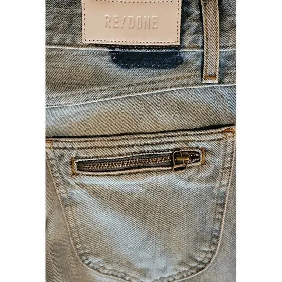 NWT RE/DONE Mid-Rise Kick Flare Solid Women's Jeans in Marea Size 28 - Picture 7 of 13